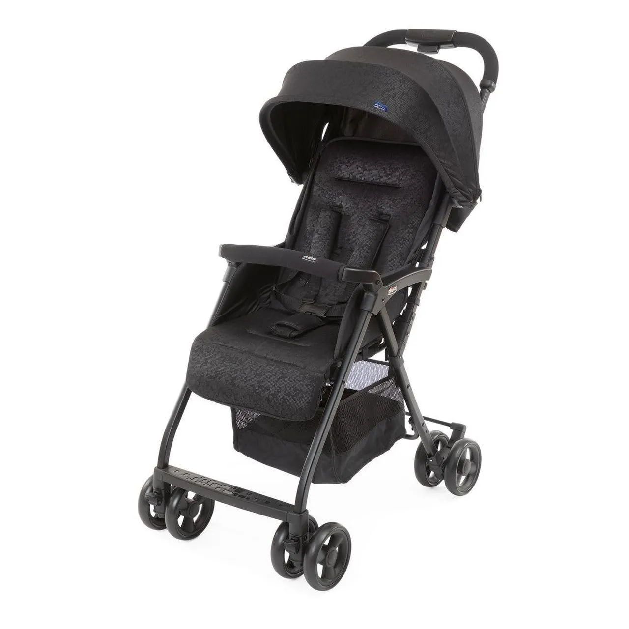 Chicco OHlalà 3 Ultralight Stroller for 0 Months to 15 kg, Foldable and Foldable with Large Basket, Compact Closure, Rain Cover and Extendable Hood Jet Black, Black