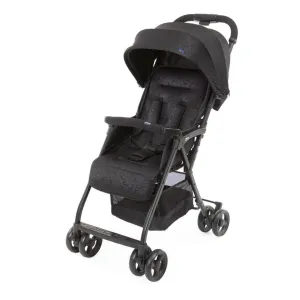 Chicco OHlalà 3 Ultralight Stroller for 0 Months to 15 kg, Foldable and Foldable with Large Basket, Compact Closure, Rain Cover and Extendable Hood Jet Black, Black