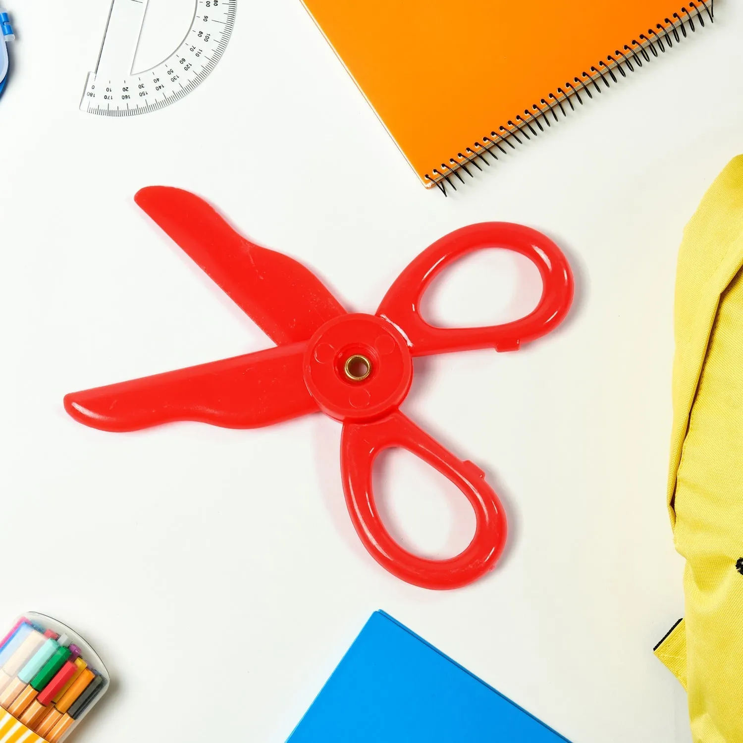 Child-Safe Plastic Scissors Set for Toddlers & Preschool Kids - Art & Craft Supplies