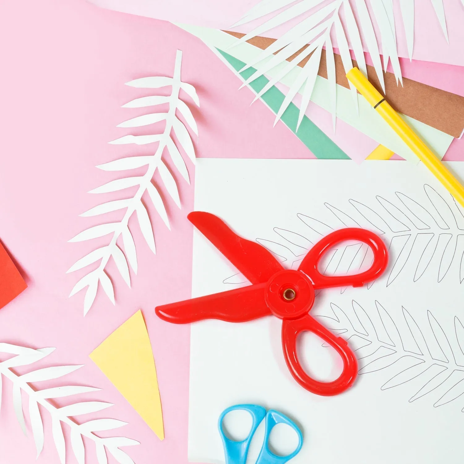Child-Safe Plastic Scissors Set for Toddlers & Preschool Kids - Art & Craft Supplies