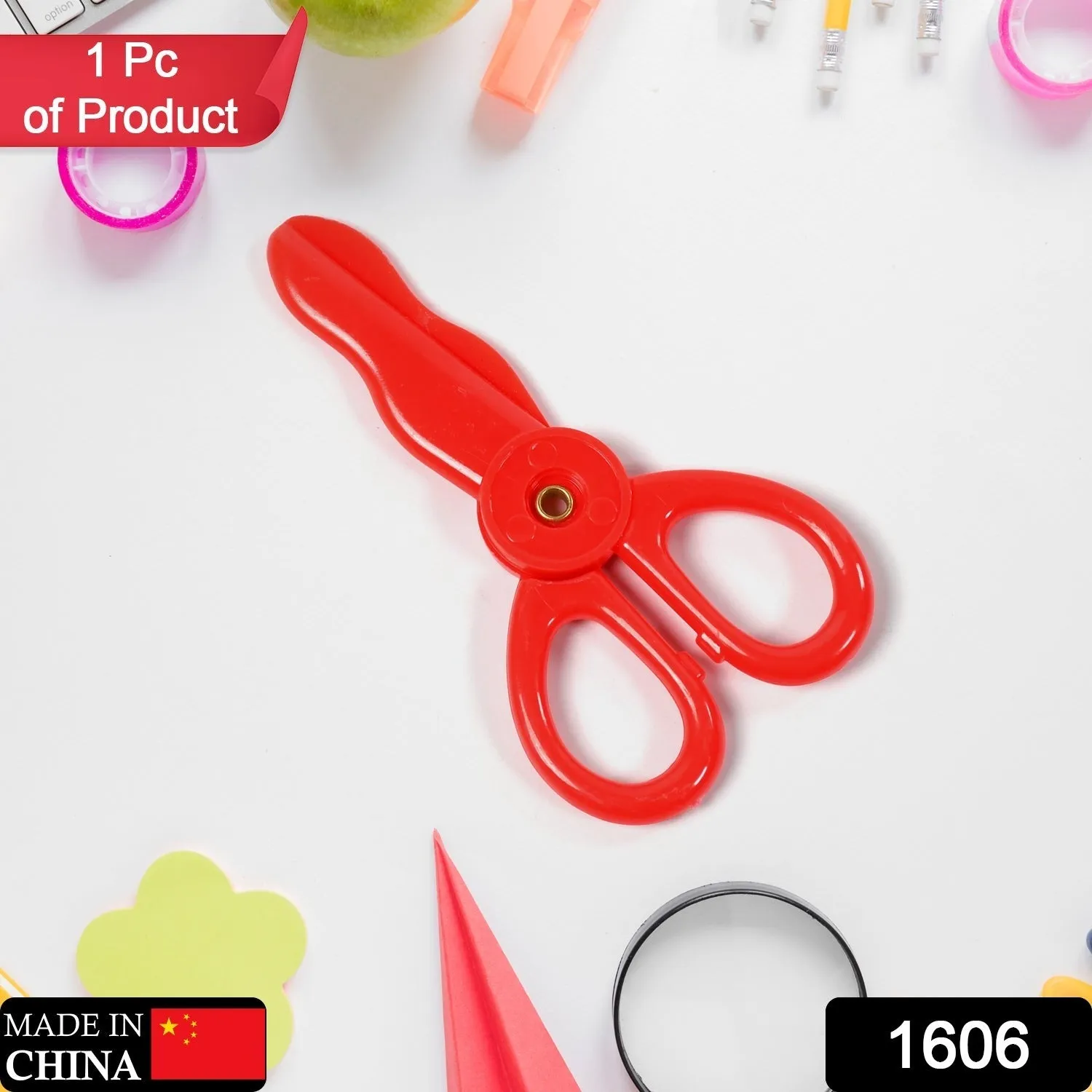 Child-Safe Plastic Scissors Set for Toddlers & Preschool Kids - Art & Craft Supplies