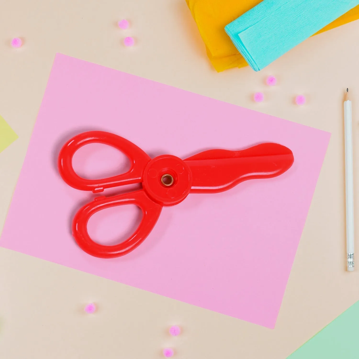 Child-Safe Plastic Scissors Set for Toddlers & Preschool Kids - Art & Craft Supplies