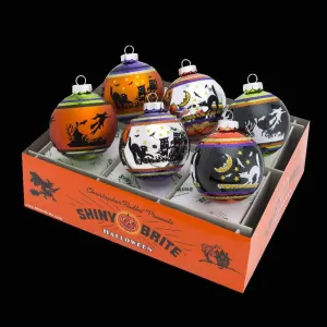 Christopher Radko Halloween - Flocked Ombre - Set of 6