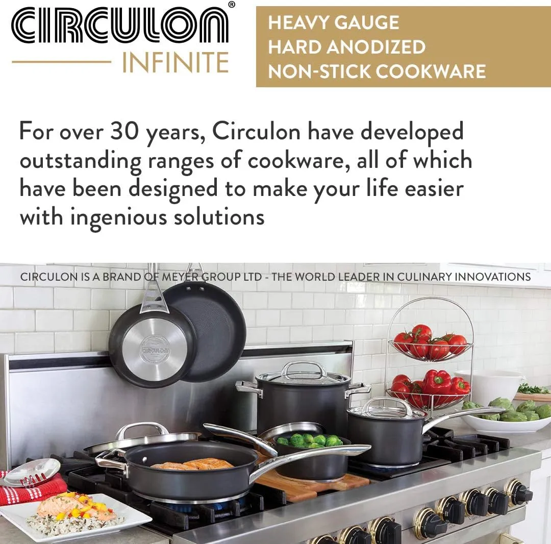 Circulon Infinite Saucepans and Frypan, 24cm, Black