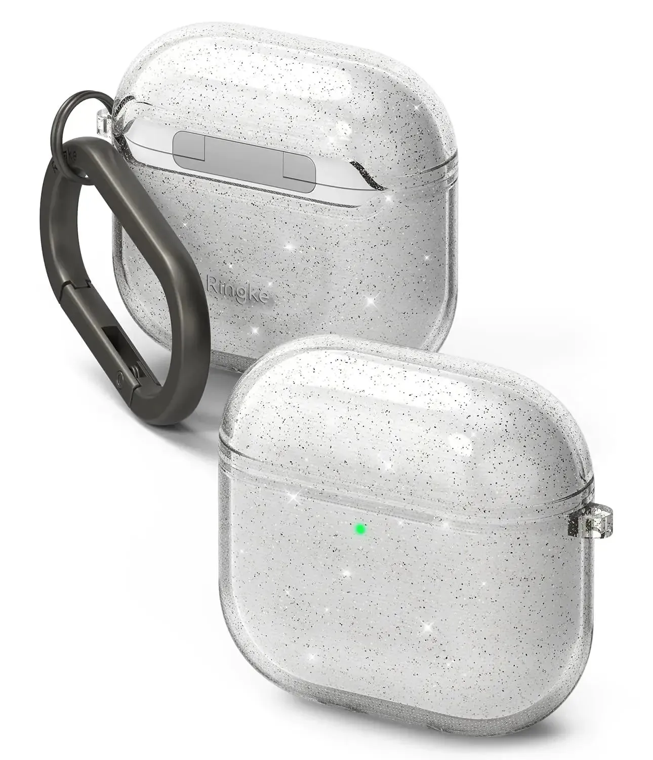 Clear Designed Case Women Flexible Thin Men 4 Ringke [No-Case Slim Cover Durable for for Feel] Air High-capacity functionality Glitter Lightweight AirPods -