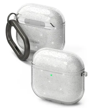 Clear Designed Case Women Flexible Thin Men 4 Ringke [No-Case Slim Cover Durable for for Feel] Air High-capacity functionality Glitter Lightweight AirPods -