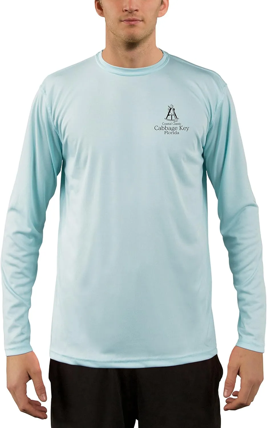 Coastal Classics Cabbage Key Nautical Chart Men's UPF 50  UV/Sun Protection Long Sleeve T-Shirt