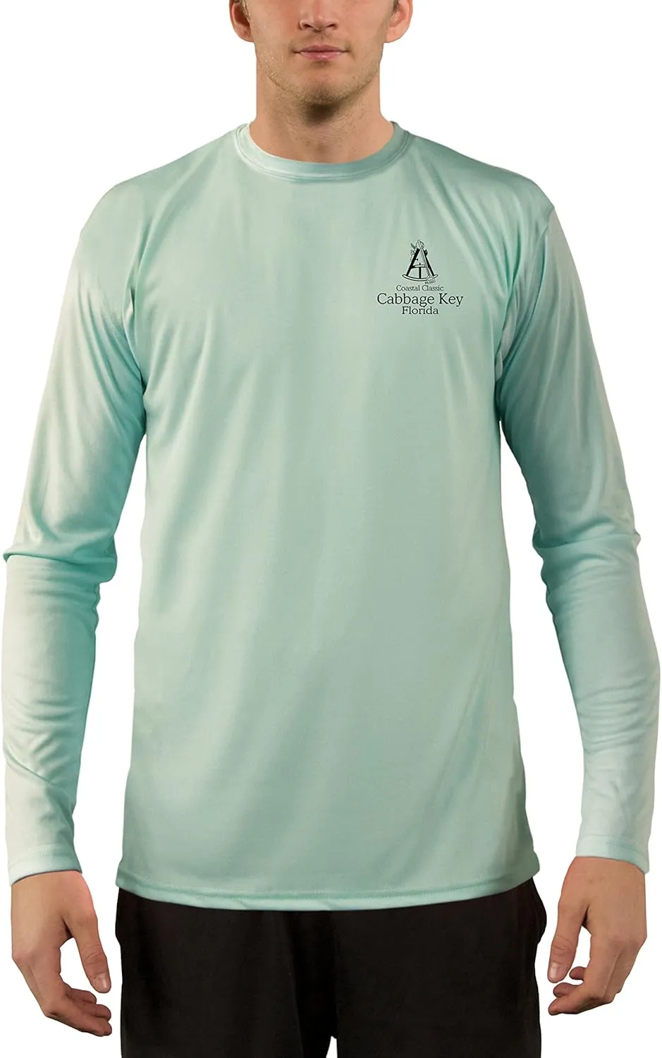 Coastal Classics Cabbage Key Nautical Chart Men's UPF 50  UV/Sun Protection Long Sleeve T-Shirt