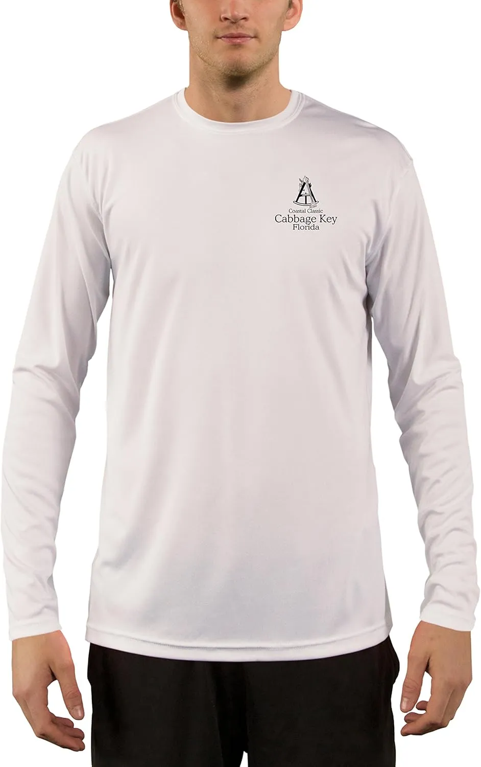 Coastal Classics Cabbage Key Nautical Chart Men's UPF 50  UV/Sun Protection Long Sleeve T-Shirt