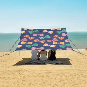 Color Butterfly Tie Beach Camping Tent Sun Shelter for Whole Family, Beach Shade Canopy with UPF50  UV Protection,Easy Set Up and Carry,Outdoor Shade for Trips, Fishing, Backyard Fun Picnics