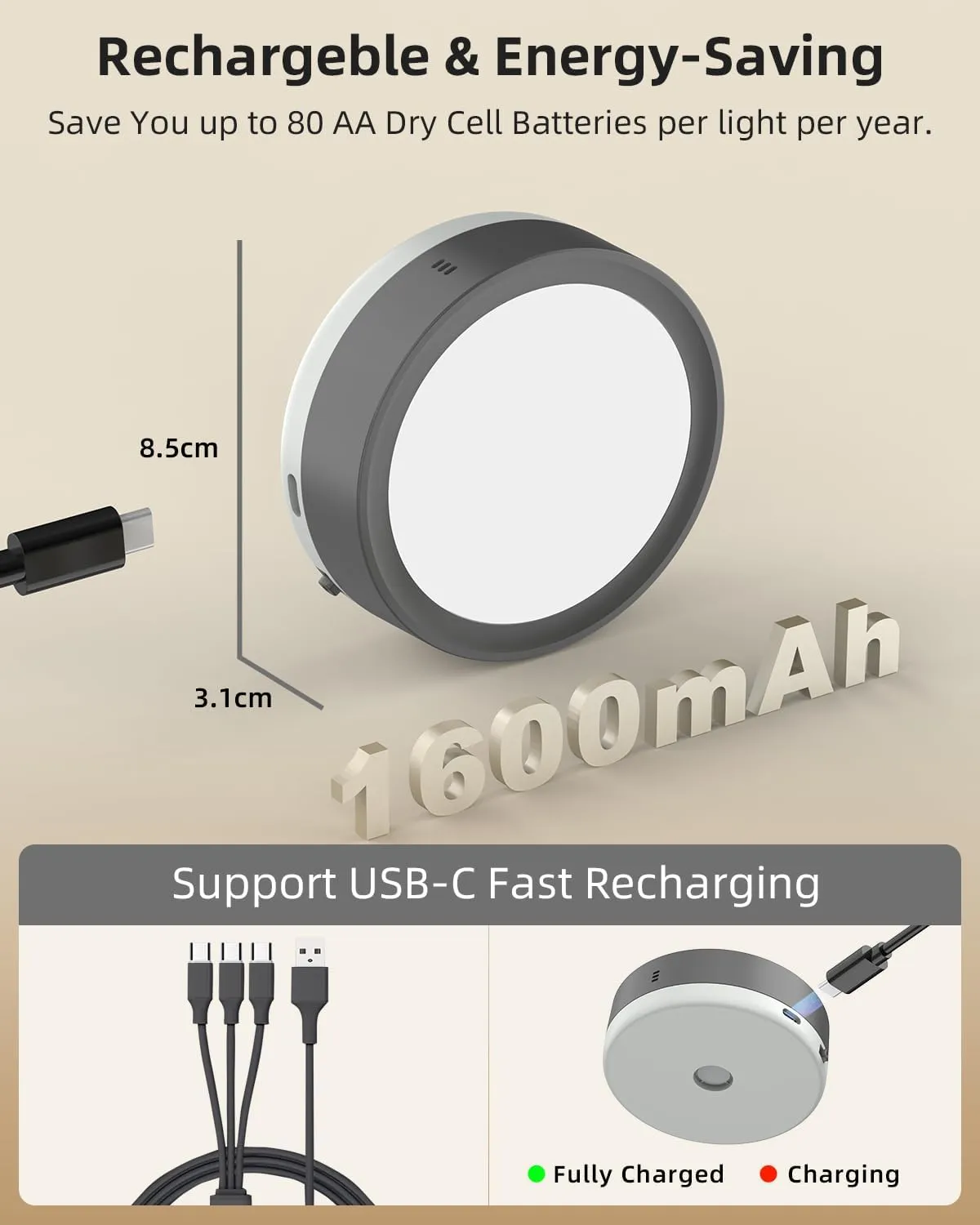 Color Changing Rechargeable Puck Lights, Black 1600mAh Battery Operated Tap Light with Remote Magnetic Push lights Stick On RGB Under Cabinet Lighting Wireless LED Shelf Light Touch Lamp for Classroom