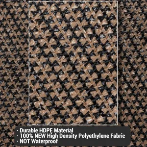 COOLBOYS 20'x 26' Sun Shade Sail Brown Rectangle UV Block Outdoor Shade Canopy Sunshade for Patio Lawn Garden Carport Backyard Deck Pergola