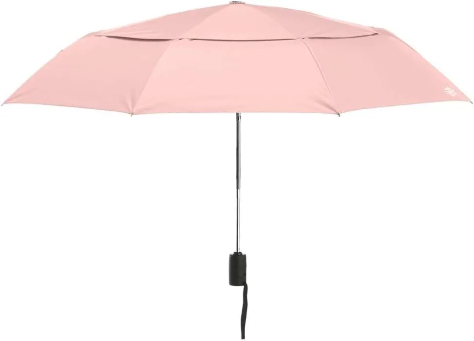 Coolibar UPF 50  42 Inch Sodalis Travel Umbrella - Sun Protective (One Size- Light Rose)