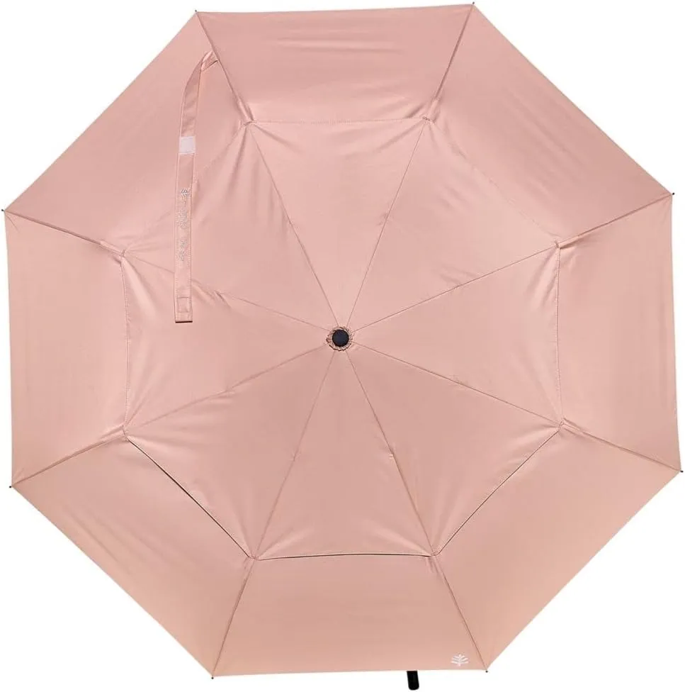 Coolibar UPF 50  42 Inch Sodalis Travel Umbrella - Sun Protective (One Size- Light Rose)