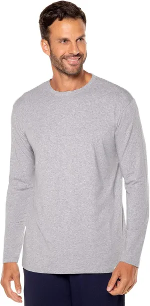 Coolibar UPF 50  Men's Long Sleeve T-shirt - Sun Protective Large Grey Heather