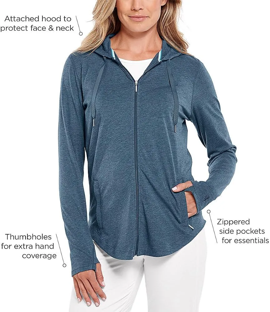 Coolibar UPF 50  Women's LumaLeo Zip-Up Hoodie - Sun Protective