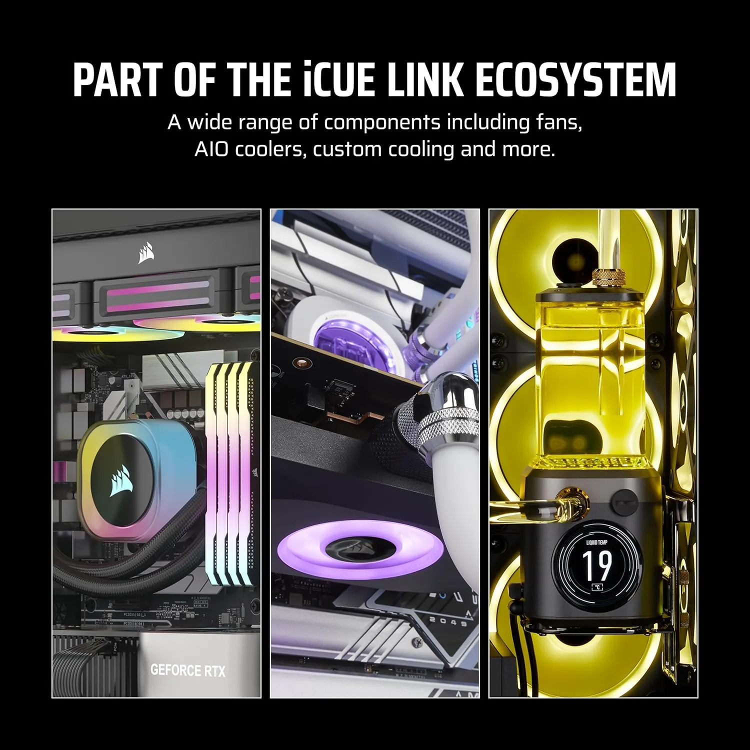 CORSAIR iCUE Link LX120-R RGB 120mm PWM Reverse Fan – Single Fan – Low-Noise, Magnetic Dome Bearing, Dual Light Loops, CORSAIR QuikTurn Screws, Zero RPM Mode – Black