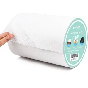 COSIMIXO 6" x 33Ft Clear Anti Slip Tape Waterprooft, Non-Slip Stair Treads Tape Traction, Boats, Stairs, Transparent, Soft, Comfortable for Bare feet