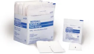 Covidien Dermacea Drain Sponge, Sterile 2's in Peel-Back Package, 4 X 4 Inch, 50-Count (Pack of 12)