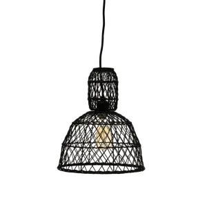 Creative Co-op - Woven Rattan & Metal Pendant Lamp
