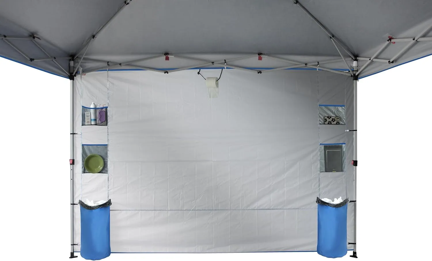 CROWN SHADES SideWall Silver for 10x10 Pop Up Canopy with 6 Pockets, 1 Pack Sidewall Only with Silver Coating (1 Pack, Blue)