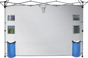 CROWN SHADES SideWall Silver for 10x10 Pop Up Canopy with 6 Pockets, 1 Pack Sidewall Only with Silver Coating (1 Pack, Blue)