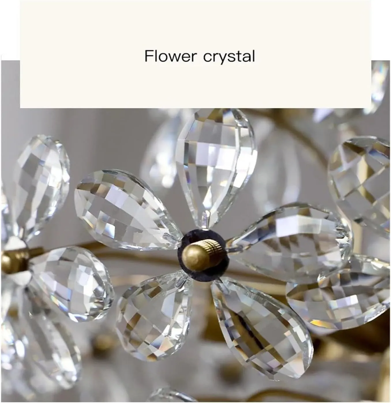 Crystal Chandelier Pendant Lights Dining Living Room Hotel Chandelier Led Flower Chandelier Suspension Hanging Lamp(Cool Light,D45*H32cm)