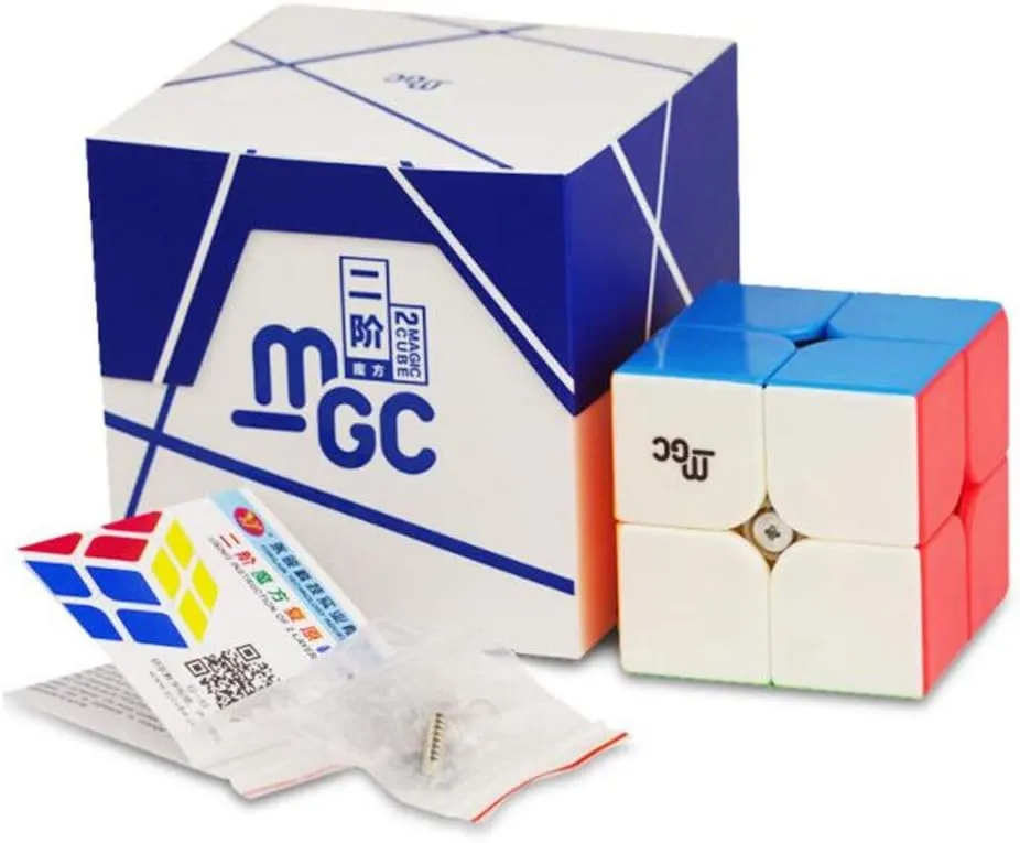 CuberSpeed YJ MGC 2X2 M Stickerless Speed Cube YJ MGC Magnetic 2X2X2 Cube Puzzle
