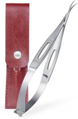 Cuticle Scissors Extra Fine Curved Professional Ultra Sharp Precise Pointed Tip Cuticle Trimmer Cutter for Hang Nails and Dry Skin