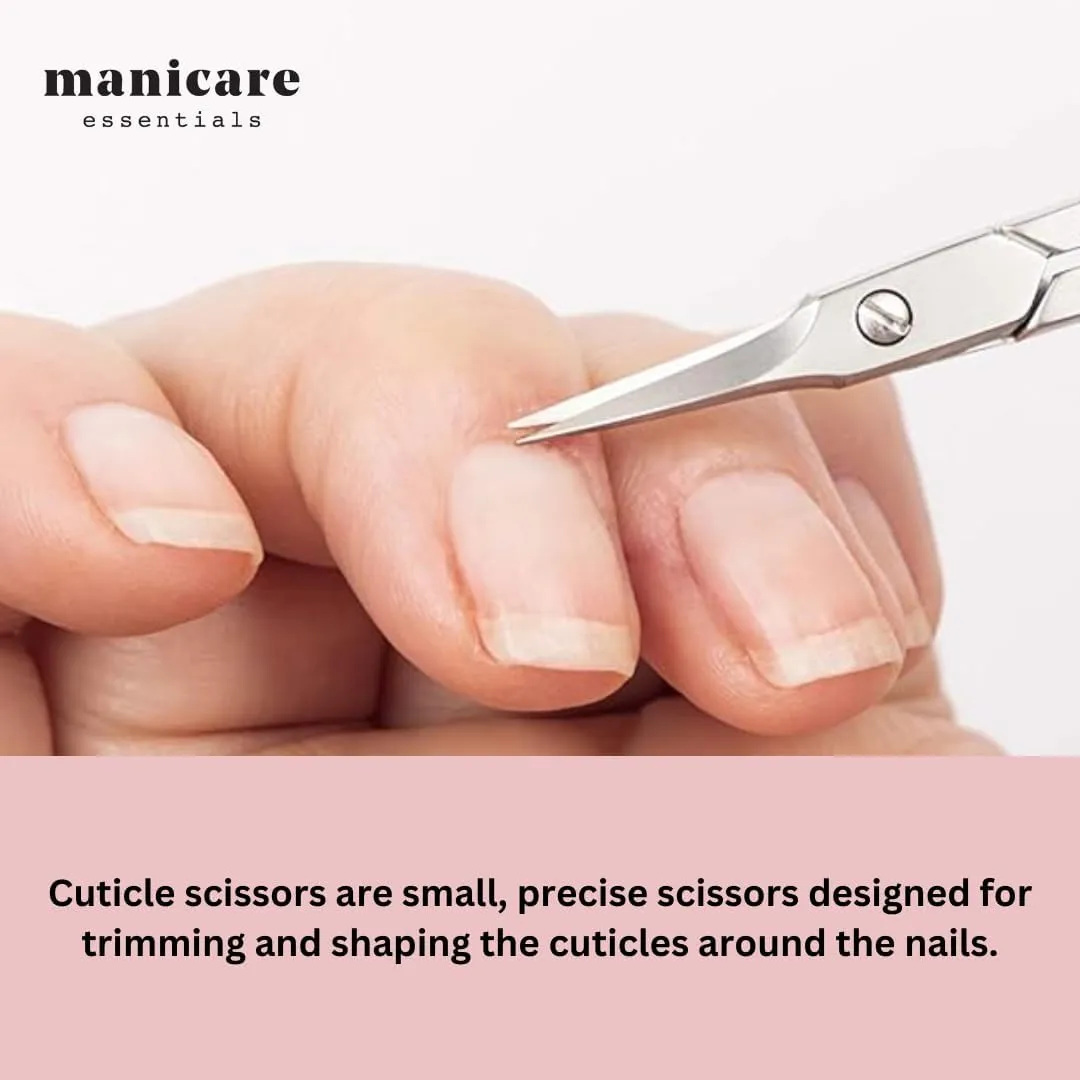 Cuticle Scissors, Professional Japanese Stainless Steel, Sharp Curved Tips, Trims Nails, Cuticles And Dead Skin, Beauty Scissors For Trimming Eyebrows, Nose Hair, Fingernails And Toenails