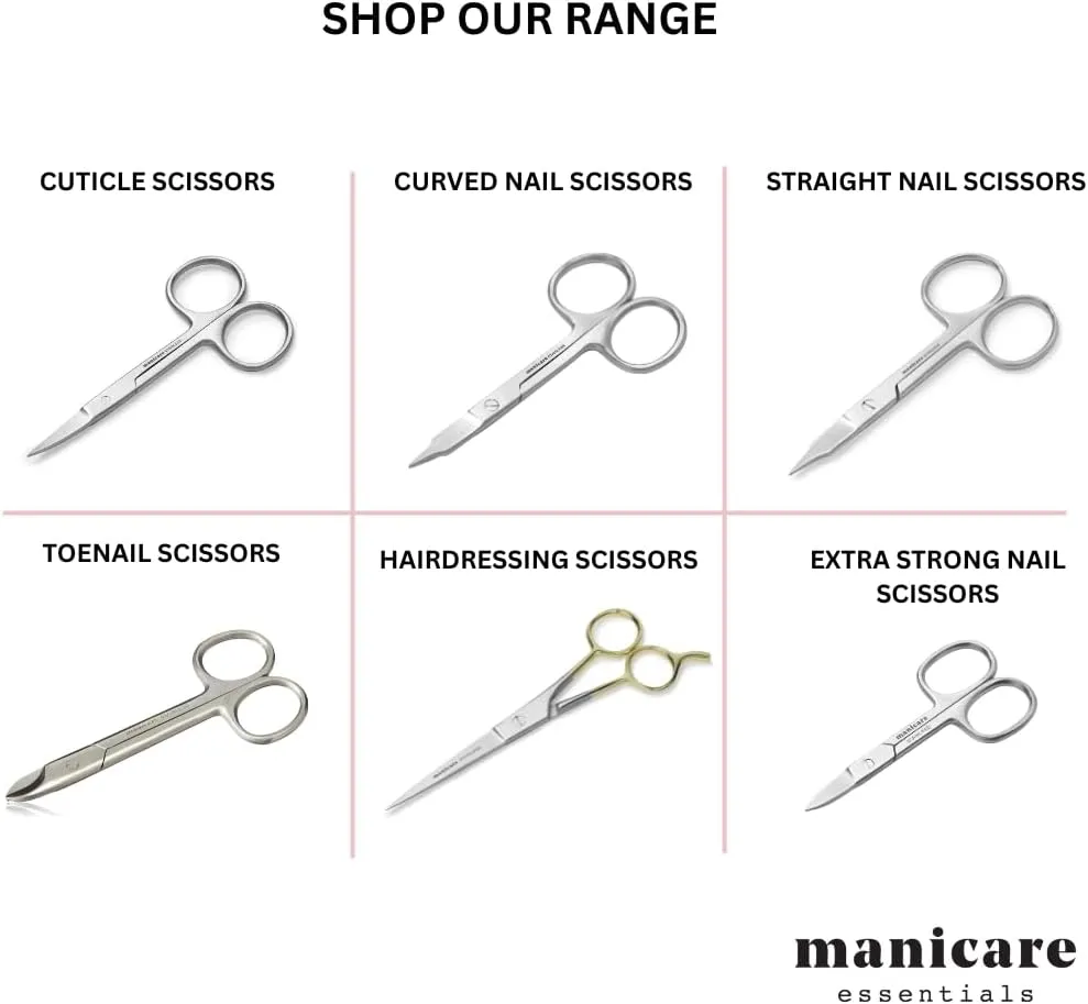 Cuticle Scissors, Professional Japanese Stainless Steel, Sharp Curved Tips, Trims Nails, Cuticles And Dead Skin, Beauty Scissors For Trimming Eyebrows, Nose Hair, Fingernails And Toenails