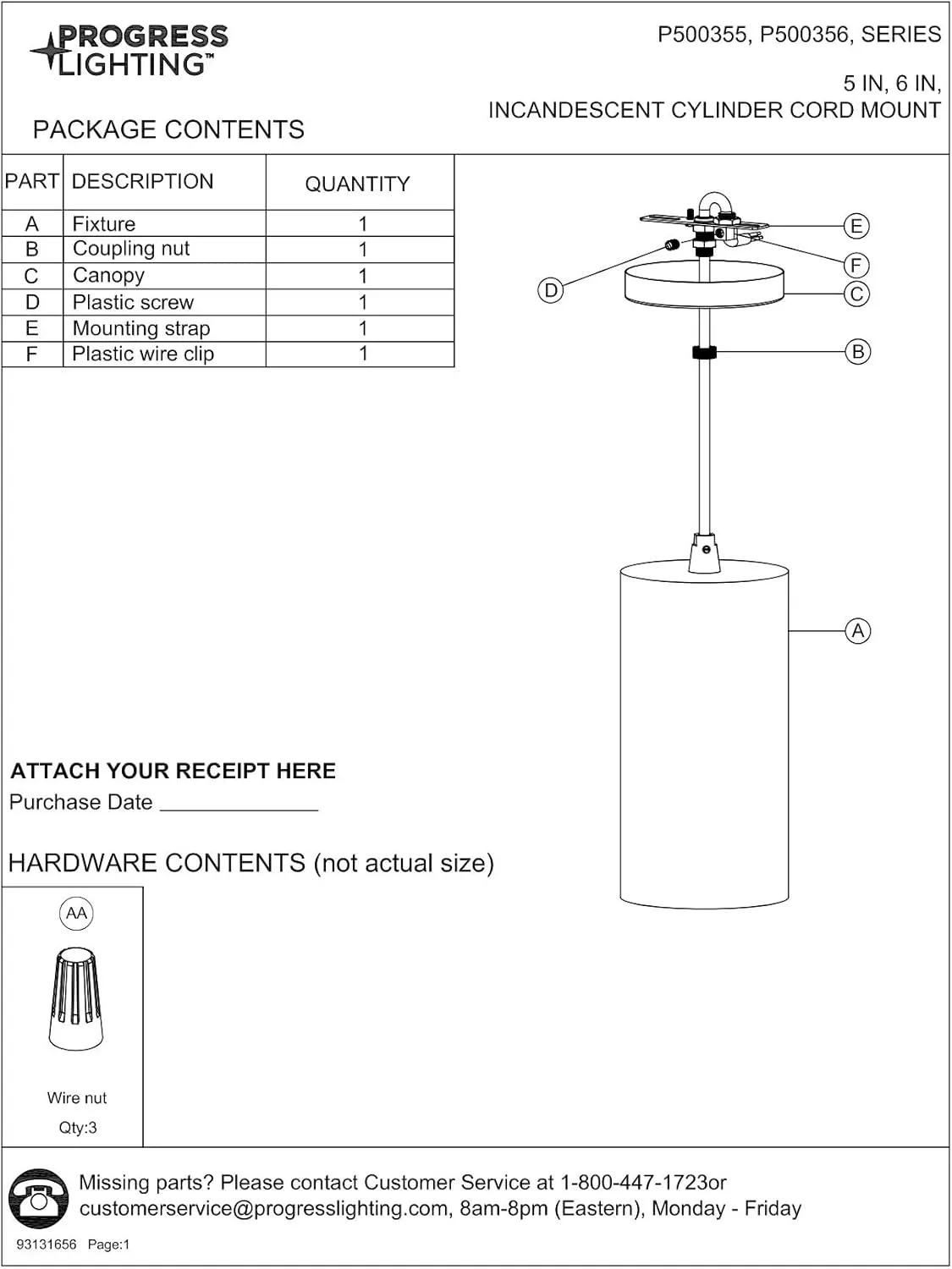 Cylinder Collection 6-Inch 1-Light White Modern Outdoor Hanging Pendant Light