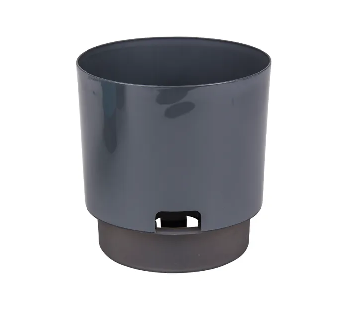 Décor Watermatic™ Round Self-Watering Plant Pot - Pewter, 170mm
