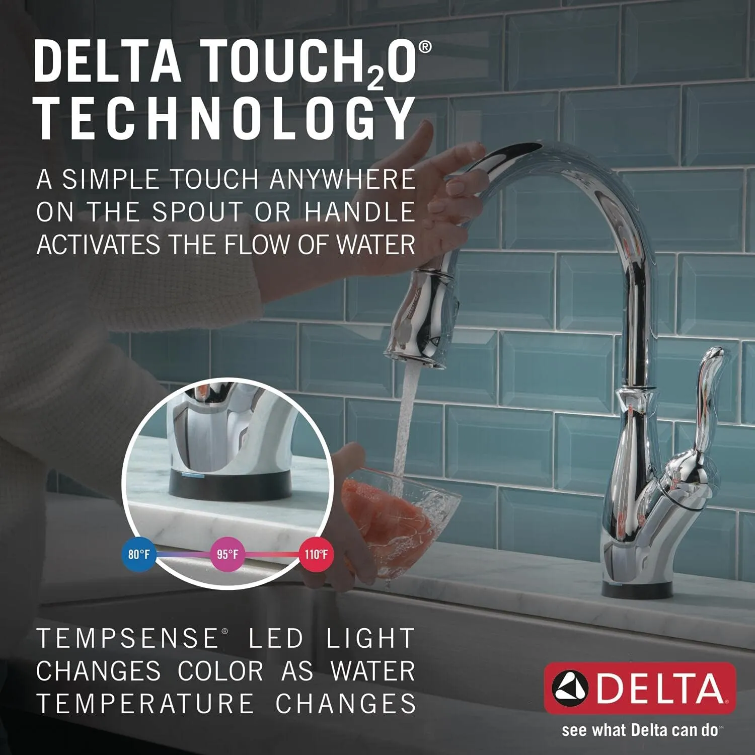 Delta Faucet Leland VoiceIQ Touchless Kitchen Faucet with Pull Down Sprayer, Smart Faucet, Alexa and Google Assistant Voice Activated, Kitchen Sink Faucet, Chrome 9178TV-DST