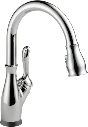 Delta Faucet Leland VoiceIQ Touchless Kitchen Faucet with Pull Down Sprayer, Smart Faucet, Alexa and Google Assistant Voice Activated, Kitchen Sink Faucet, Chrome 9178TV-DST