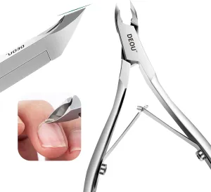 DEOU professional cuticle scissors, salon manicure tools, stainless steel eyelash trimmer, Manicurist nail care blade, extremely sharp, for women's manicure (Cuticle scissors   Gift box)
