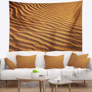 Designart ' Beautiful Sand Desert Dunes' African Landscape Tapestry Blanket Décor Wall Art for Home and Office, Created On Lightweight Polyester Fabric Medium: 32 in. x 39 in