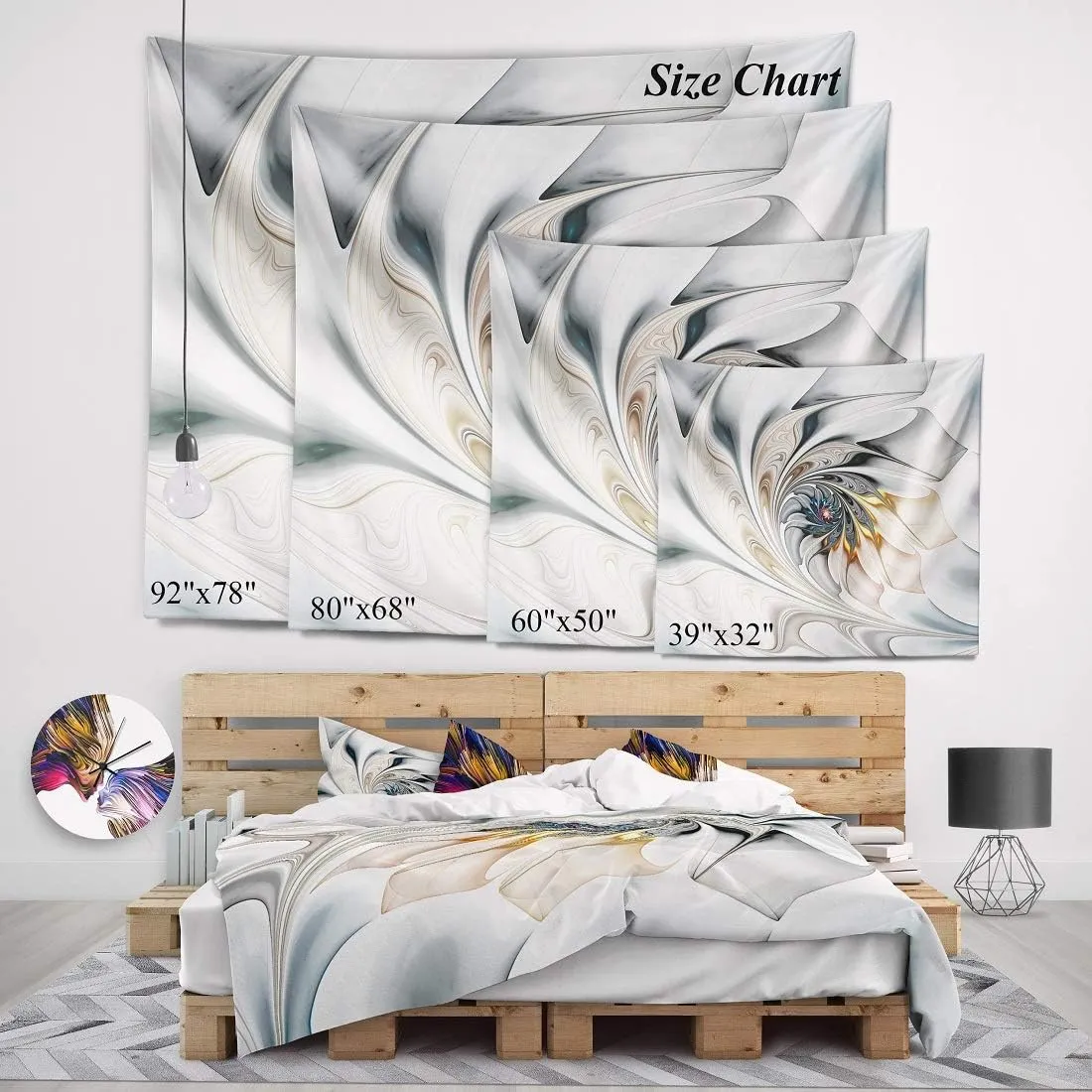 Designart ' High Heel Shoes' Abstract Tapestry Blanket Décor Wall Art for Home and Office, Created On Lightweight Polyester Fabric Large: 50 in. x 60 in