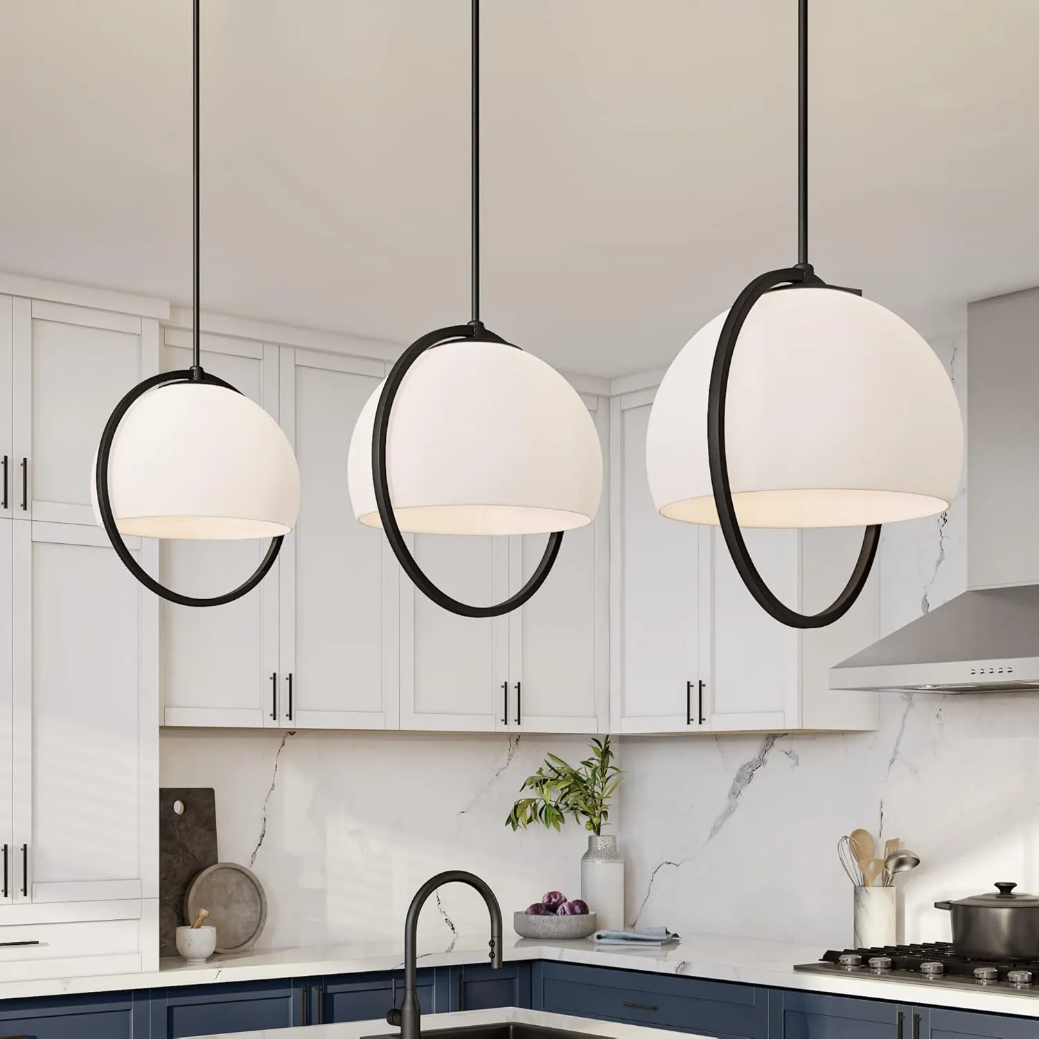 DESIGNERS FOUNTAIN Eterna 1 Light Pendant, Matte Black, D274M-12P-MB