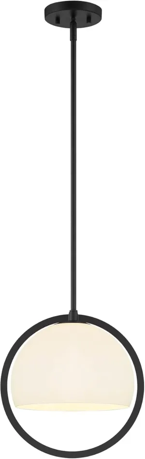 DESIGNERS FOUNTAIN Eterna 1 Light Pendant, Matte Black, D274M-12P-MB