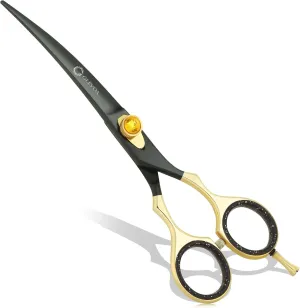 Dog Grooming Scissor - Professional Down-curved Shear with Ergonomic Handle Japanese Stainless Steel Trimming Scissor for Dogs, Cats and Other Pets, Sharp (Straight Curved)
