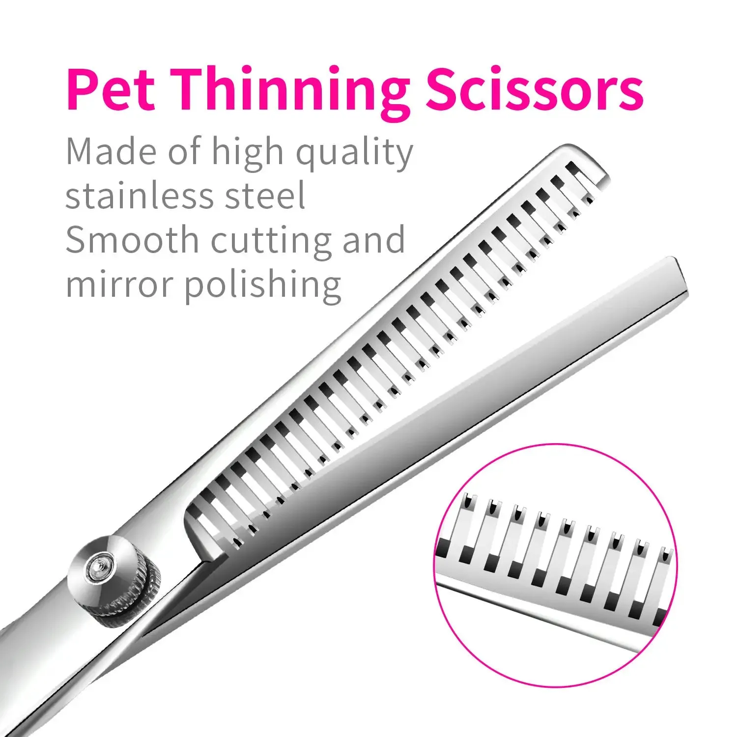 Dog Hair Cutting Shears Safety Round Tip Pet Grooming Scissors Kit