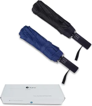 Double 10-Rib 46 Inch Compact Travel Umbrella for Rain - Sturdy Portable Windproof Umbrella - Small Automatic Folding Umbrella