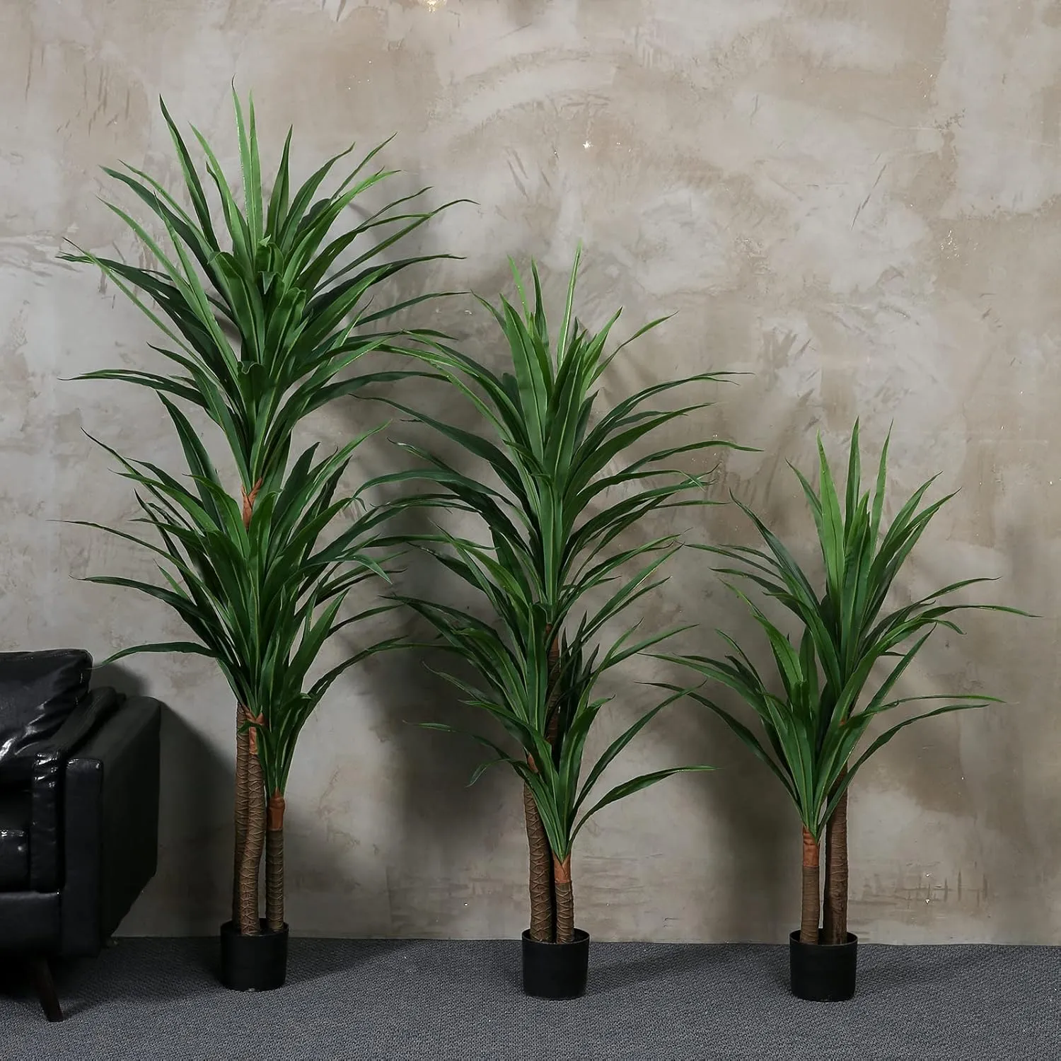 Dracaena Silk Plant Corn Stalk 6ft Tall Faux Plants Indoor Large Fake Plants Potted Yucca Tree Tropical Floor Plants Artificial Silk Palm Trees for Home Office Store Decor Housewarming Gift
