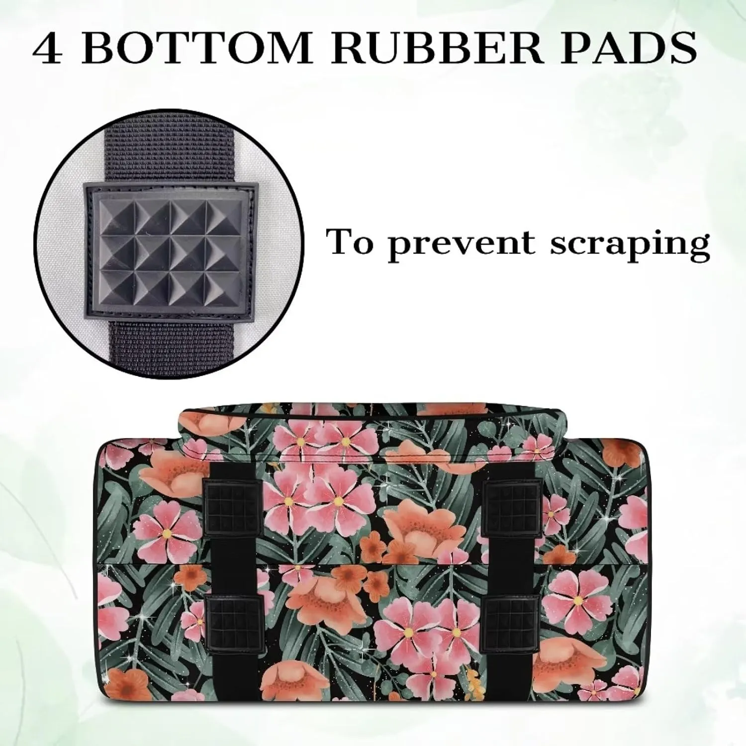 Dragonfly Moonflower Sewing Machine Bag Large Capacity Sewing Machine Carrying Case Portable Travel Storage Carry Case with Pockets for Singer Brother Janome and Accessories