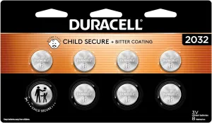 Duracell 2032 Lithium Battery. 8 Count Pack. Child Safety Features. Compatible with Apple AirTag, Key Fob, and other devices. CR2032 Battery Lithium Coin Battery. CR Lithium 3V Cell