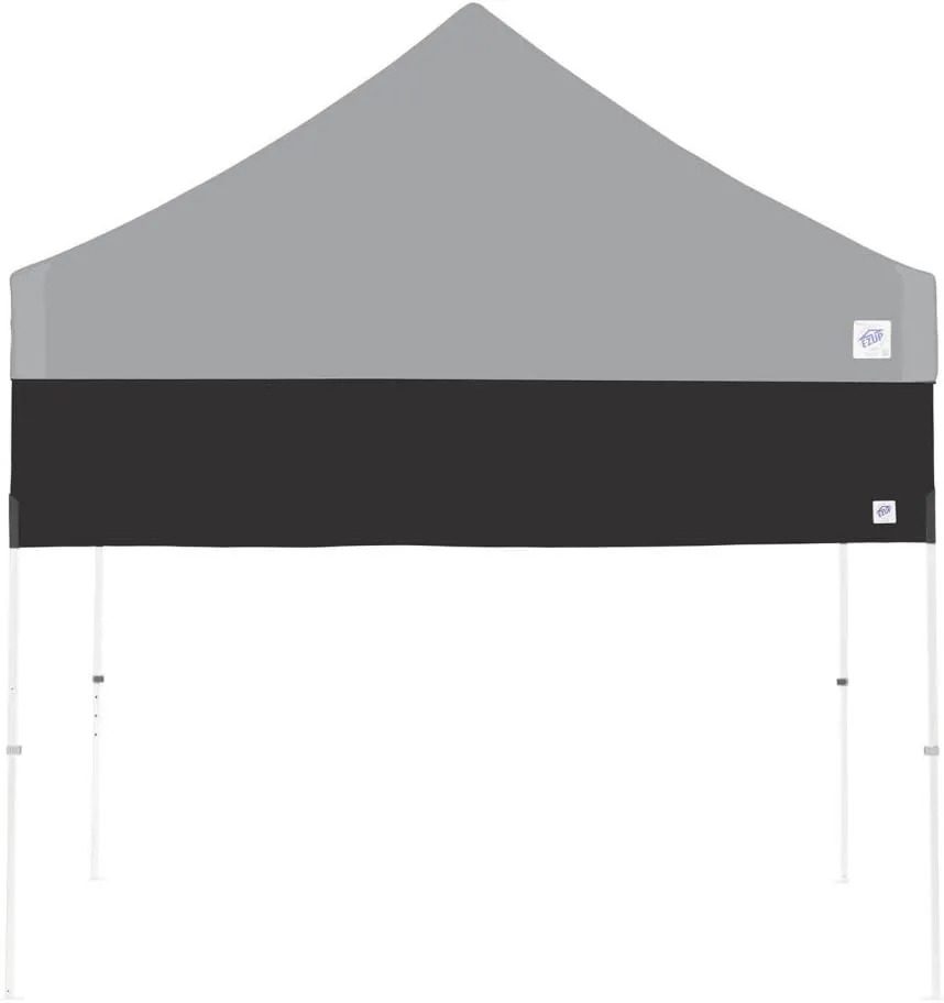 E-Z UP Recreational Half Wall, Fits Straight Leg 10' x 10' Canopy, Truss Clips and Storage Bag, Black