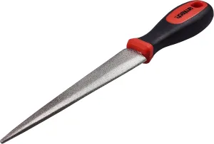 E2556 Diamond Sharpening File for Scissors, Knives and Garden Tools, 2-Sided Flat and Curved