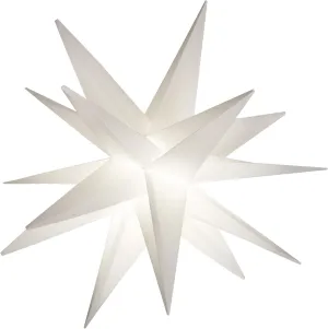 Elf Logic Large 18” Easy Assembly Warm White LED Moravian Star - Hanging Outdoor Christmas Light - Use as Holiday Decoration, Porch Light, 3D Fixture, Advent Star, Wedding & Ballroom Venue Decor
