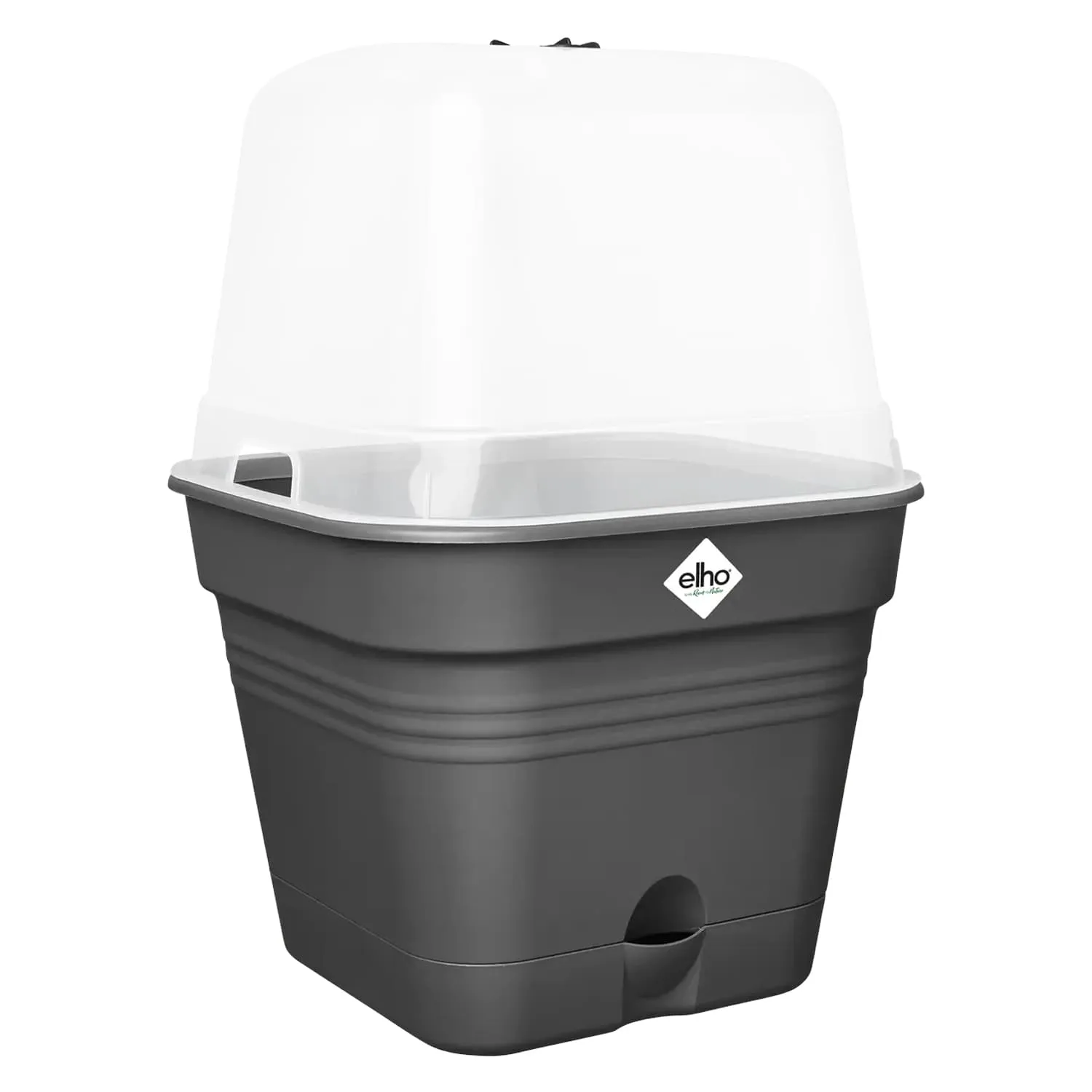Elho Square Growpot Water Reservoir Ventilated Cover Home Garden